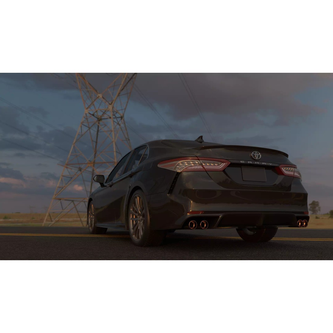 Toyota Camry 3D Model – Rigged Low-Poly Game Asset, FBX, OBJ - View 10