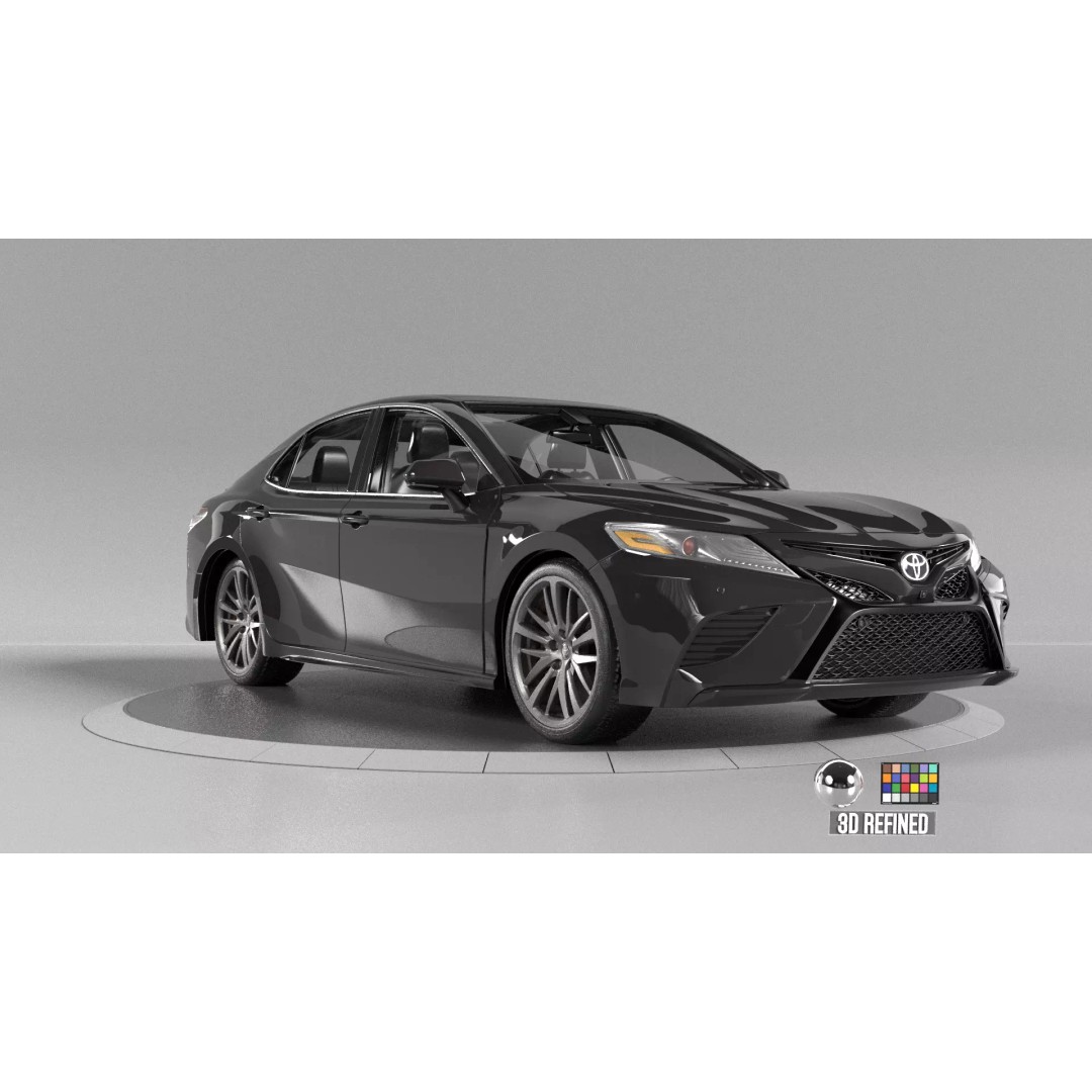Toyota Camry 3D Model – Rigged Low-Poly Game Asset, FBX, OBJ - View 12