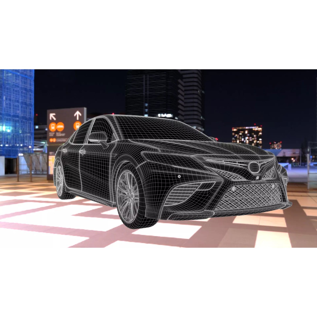 Toyota Camry 3D Model – Rigged Low-Poly Game Asset, FBX, OBJ - View 13