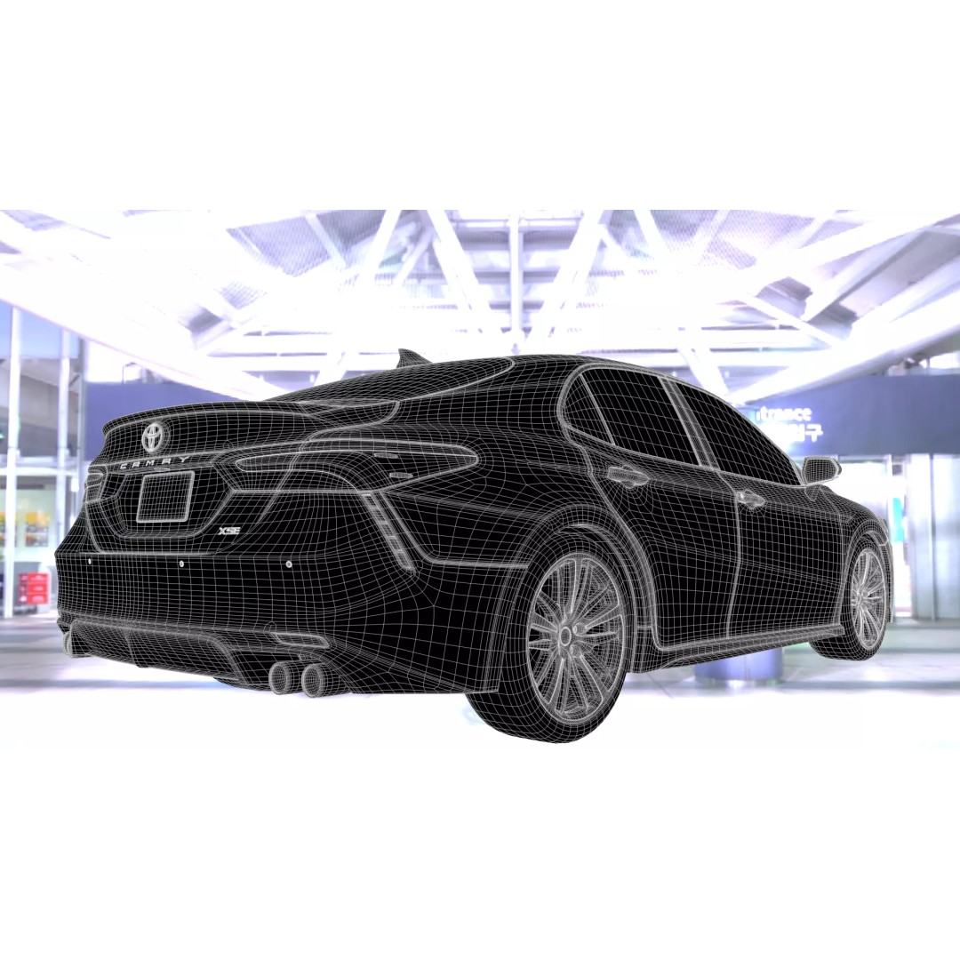 Toyota Camry 3D Model – Rigged Low-Poly Game Asset, FBX, OBJ - View 15