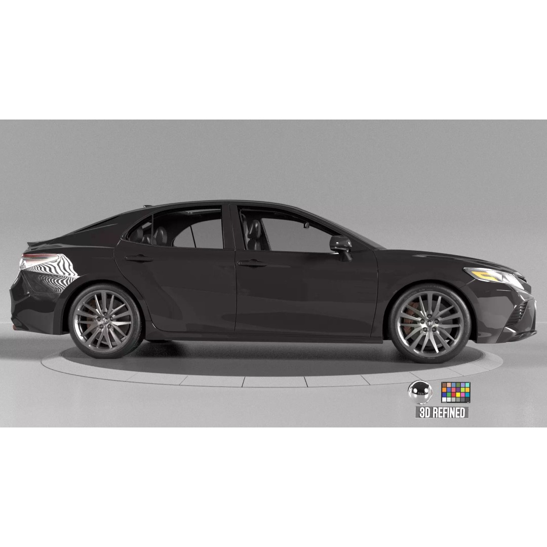 Toyota Camry 3D Model – Rigged Low-Poly Game Asset, FBX, OBJ - View 16