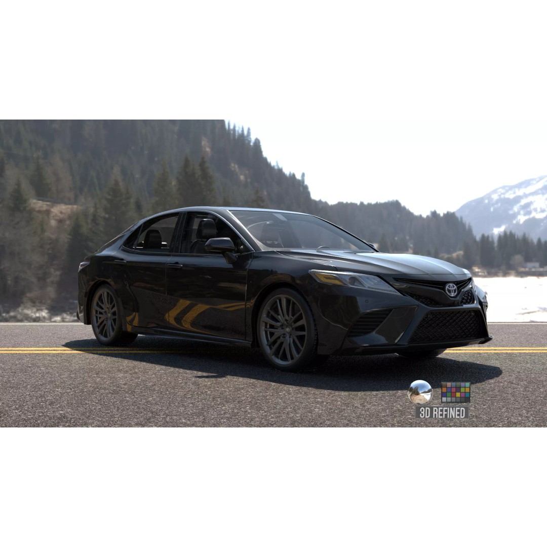 Toyota Camry 3D Model – Rigged Low-Poly Game Asset, FBX, OBJ - View 18