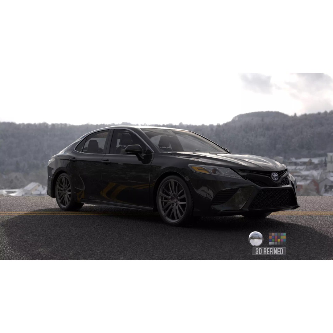 Toyota Camry 3D Model – Rigged Low-Poly Game Asset, FBX, OBJ - View 21
