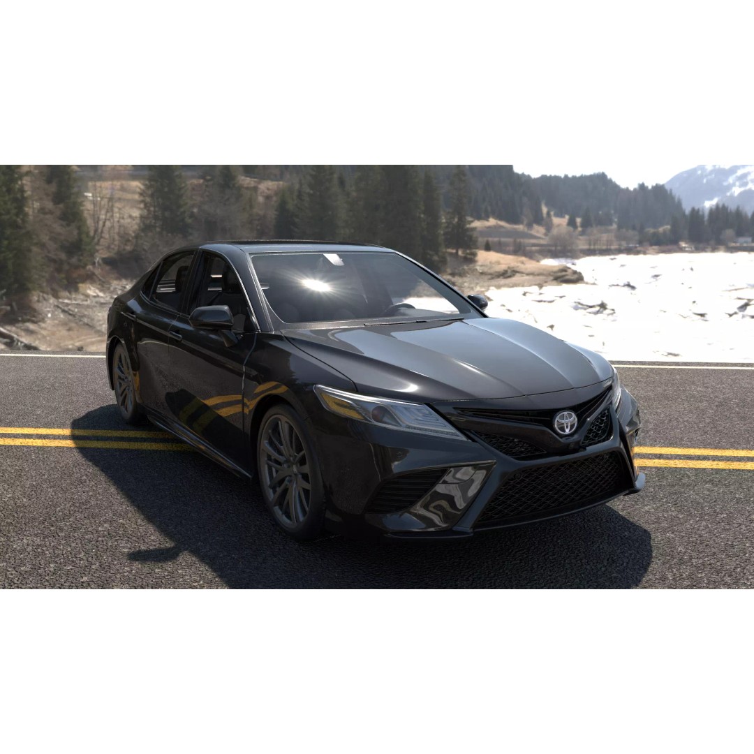 Toyota Camry 3D Model – Rigged Low-Poly Game Asset, FBX, OBJ - View 7