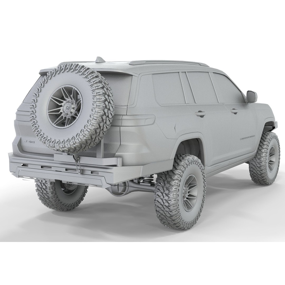 Jeep Cherokee 2023 3D Model – High Poly Off Road Asset, FBX, OBJ, Blender