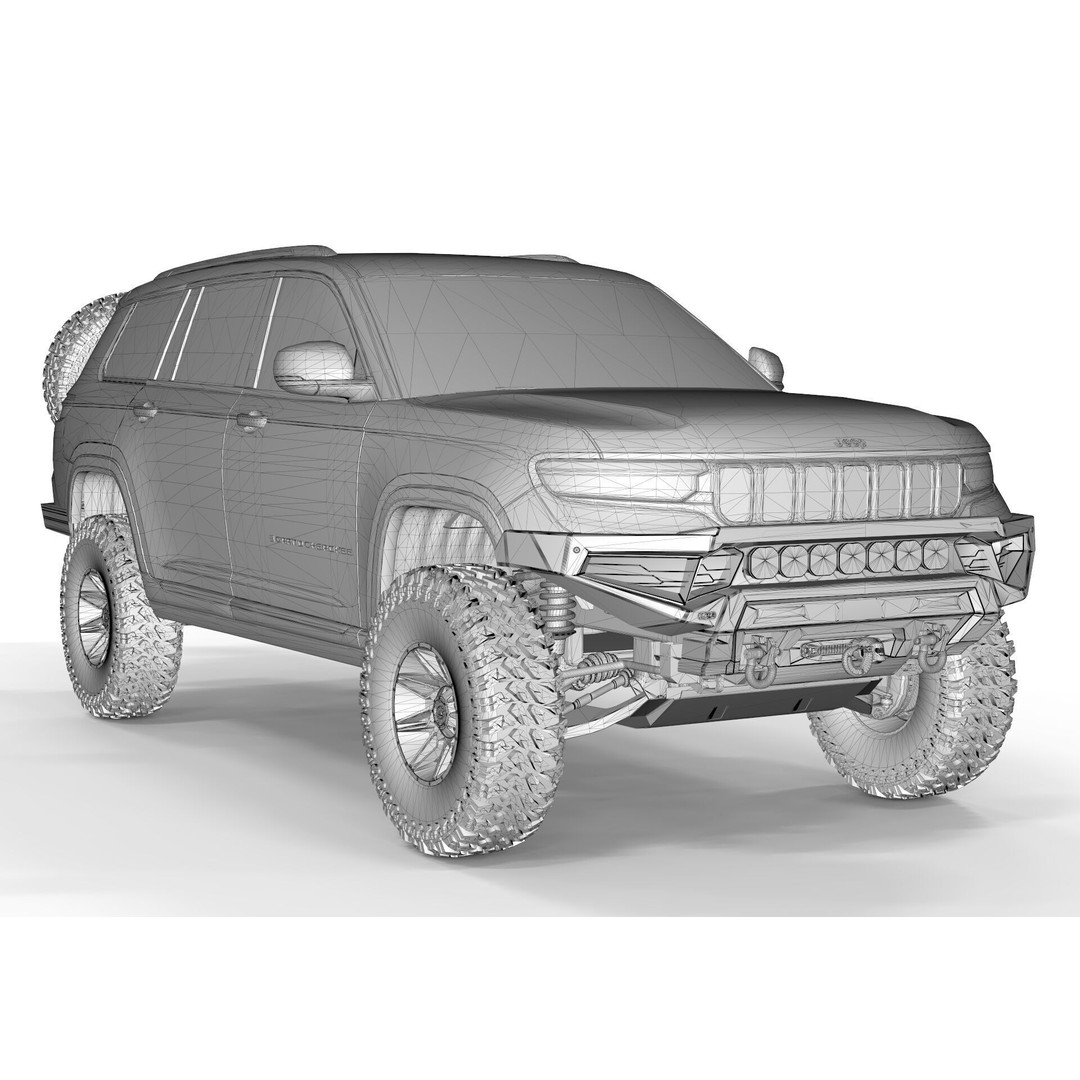 Jeep Cherokee 2023 3D Model – High Poly Off Road Asset, FBX, OBJ, Blender - View 11