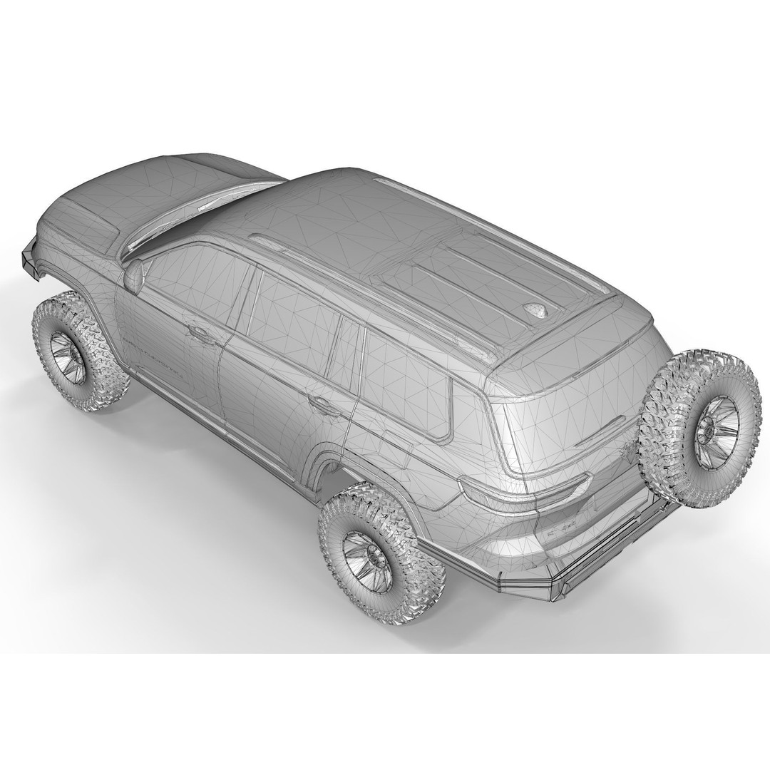 Jeep Cherokee 2023 3D Model – High Poly Off Road Asset, FBX, OBJ, Blender - View 12