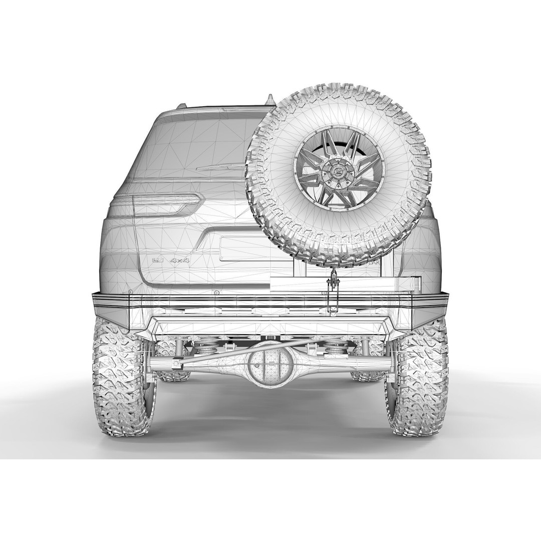 Jeep Cherokee 2023 3D Model – High Poly Off Road Asset, FBX, OBJ, Blender - View 13