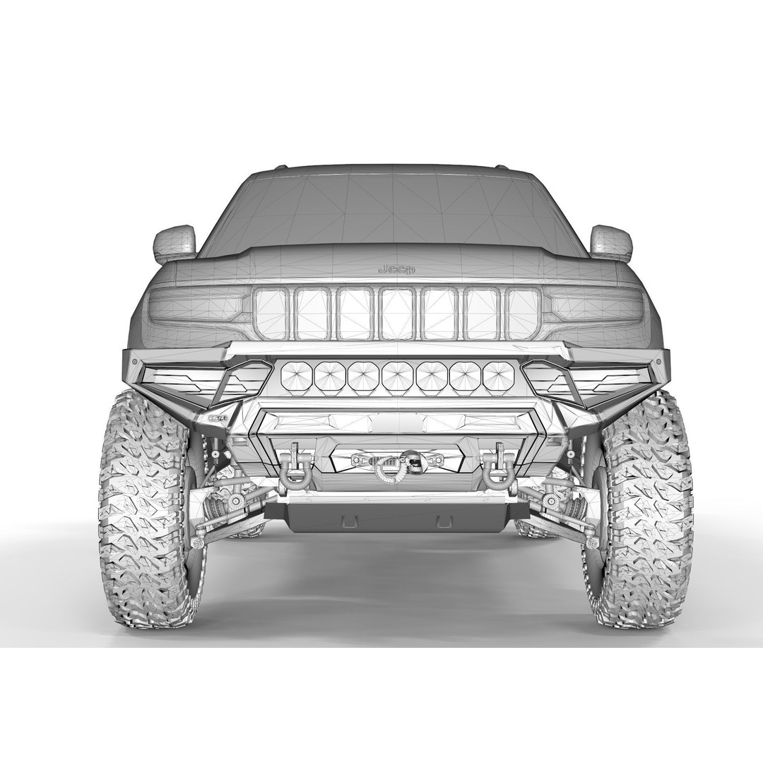 Jeep Cherokee 2023 3D Model – High Poly Off Road Asset, FBX, OBJ, Blender - View 14