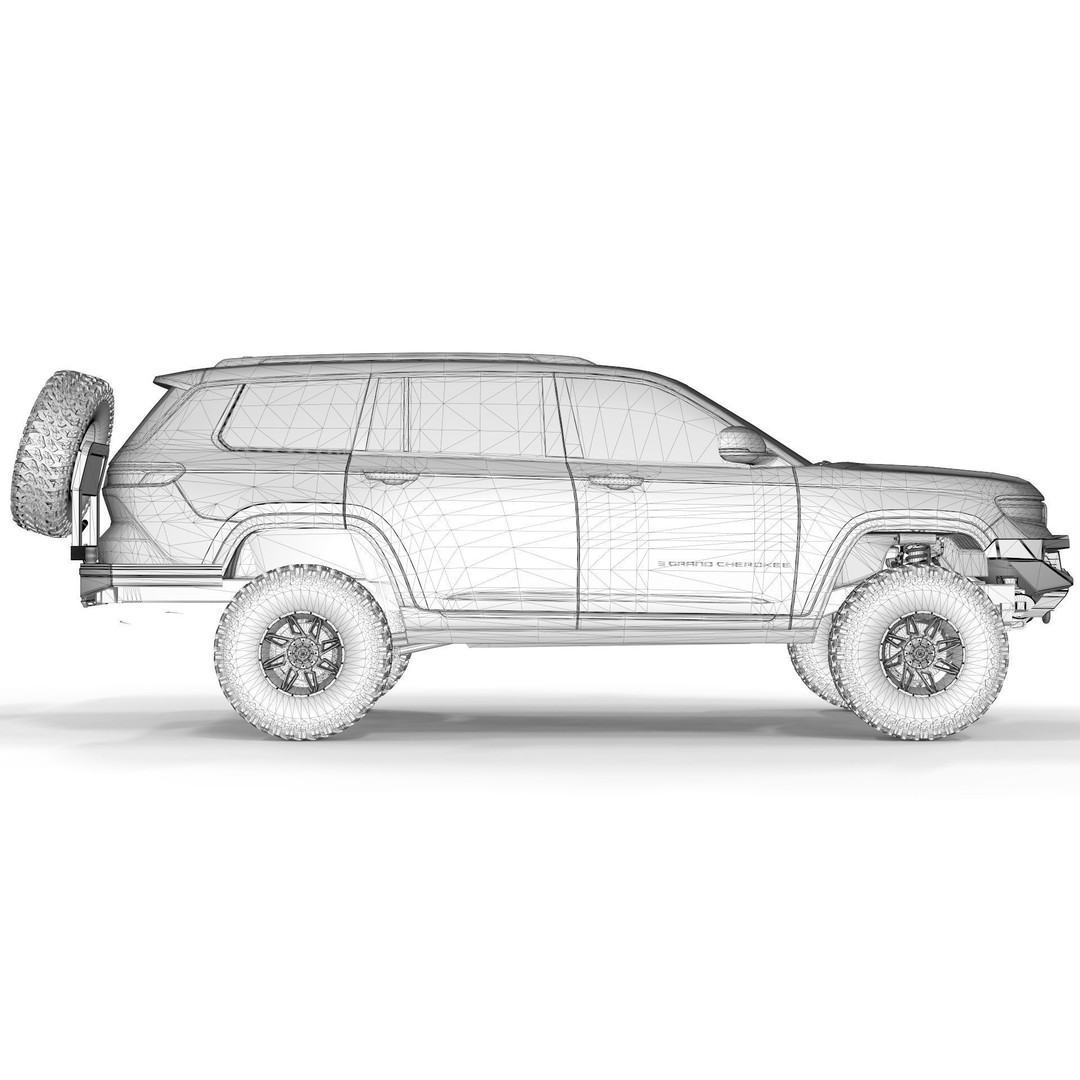 Jeep Cherokee 2023 3D Model – High Poly Off Road Asset, FBX, OBJ, Blender - View 15