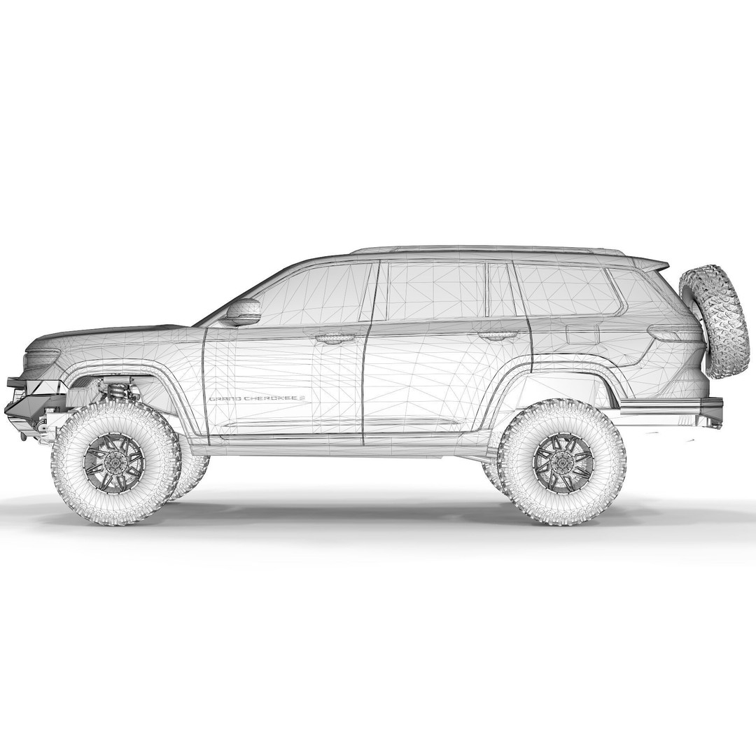 Jeep Cherokee 2023 3D Model – High Poly Off Road Asset, FBX, OBJ, Blender - View 16