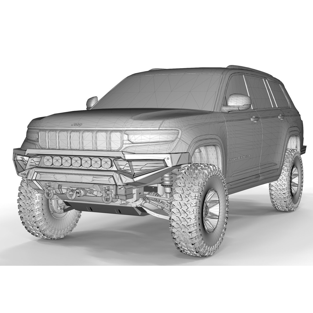 Jeep Cherokee 2023 3D Model – High Poly Off Road Asset, FBX, OBJ, Blender - View 17