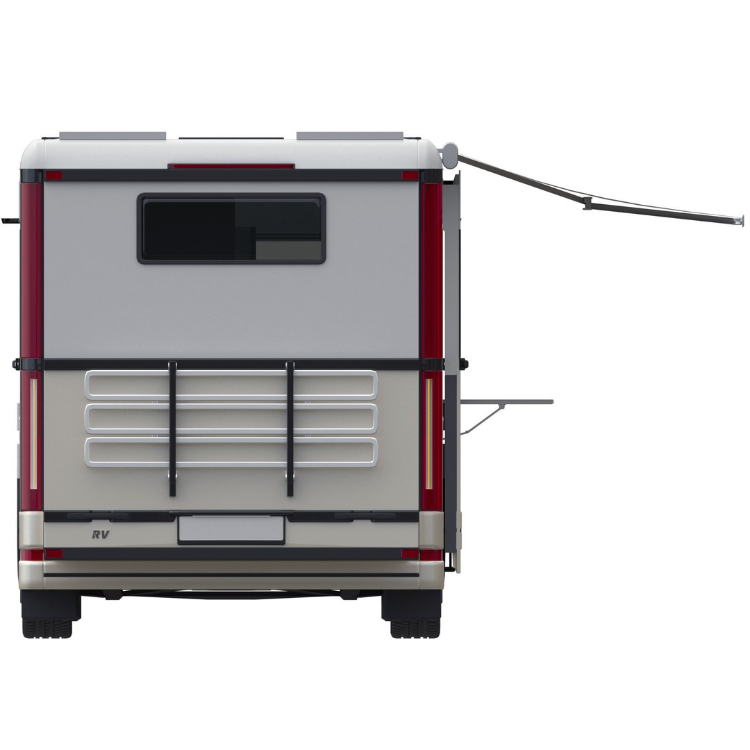 RV Prototype 3D Model – Modern Electric Minibus, FBX, Game Ready - View 10