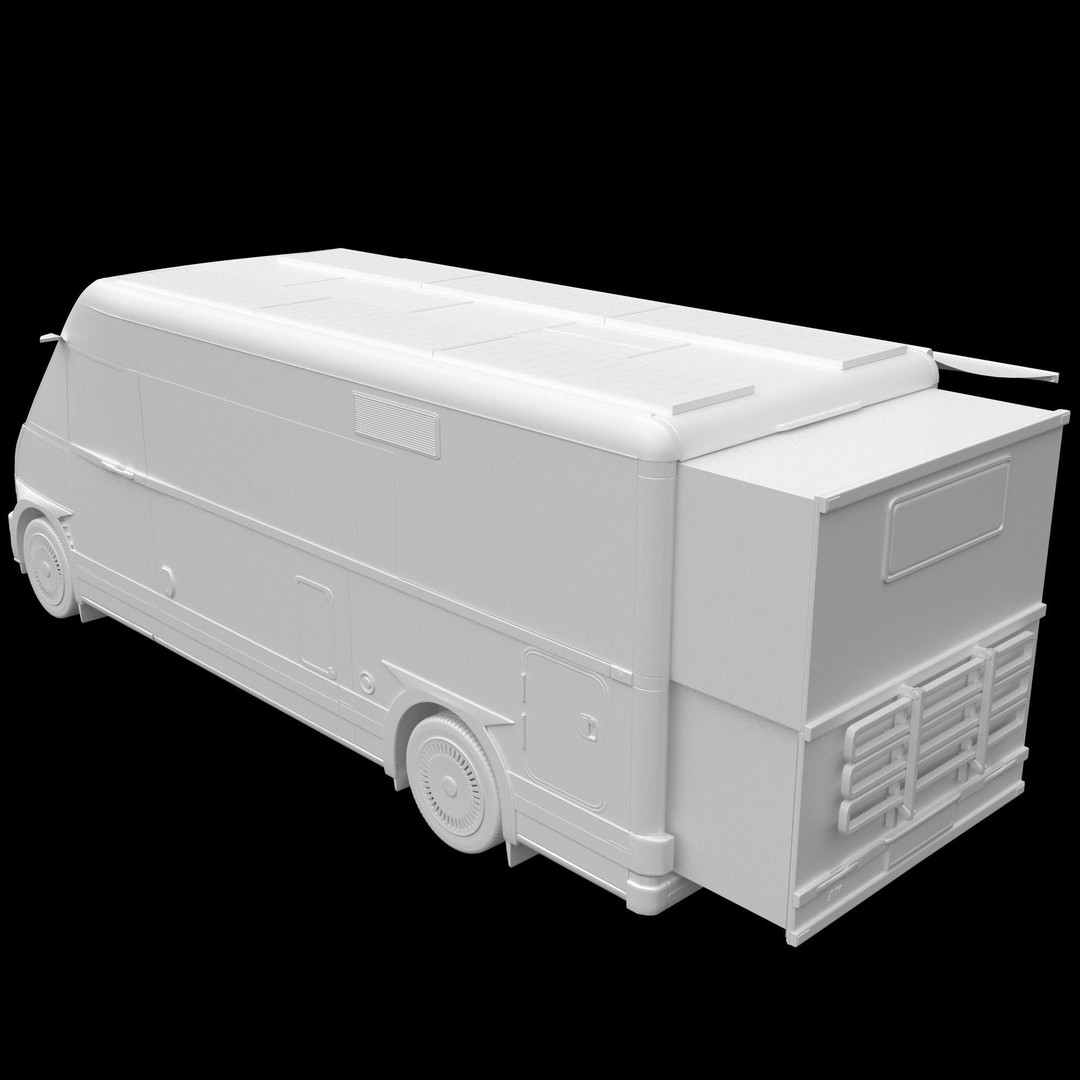 RV Prototype 3D Model – Modern Electric Minibus, FBX, Game Ready - View 15