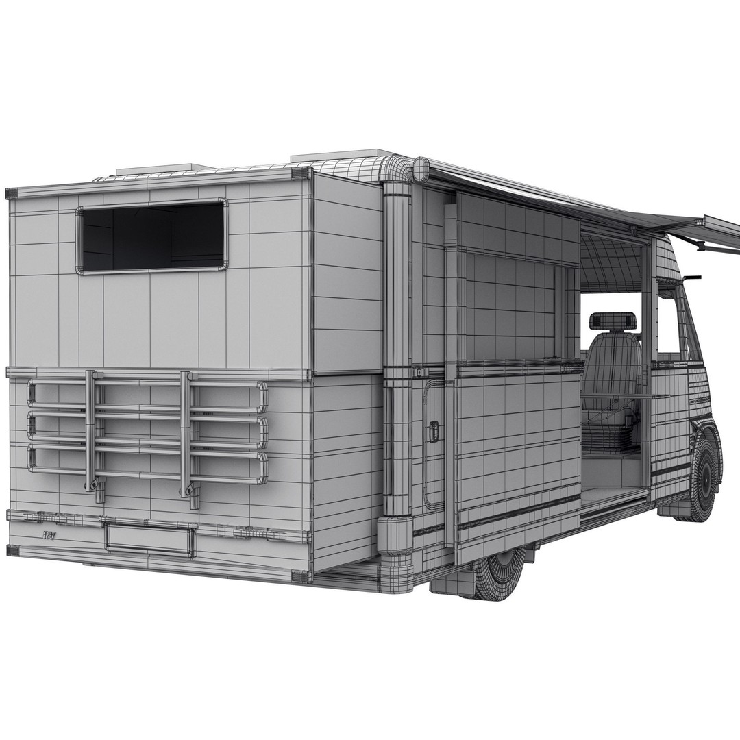 RV Prototype 3D Model – Modern Electric Minibus, FBX, Game Ready - View 16