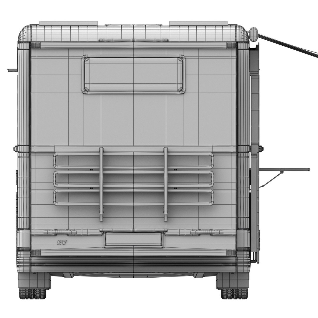 RV Prototype 3D Model – Modern Electric Minibus, FBX, Game Ready - View 19
