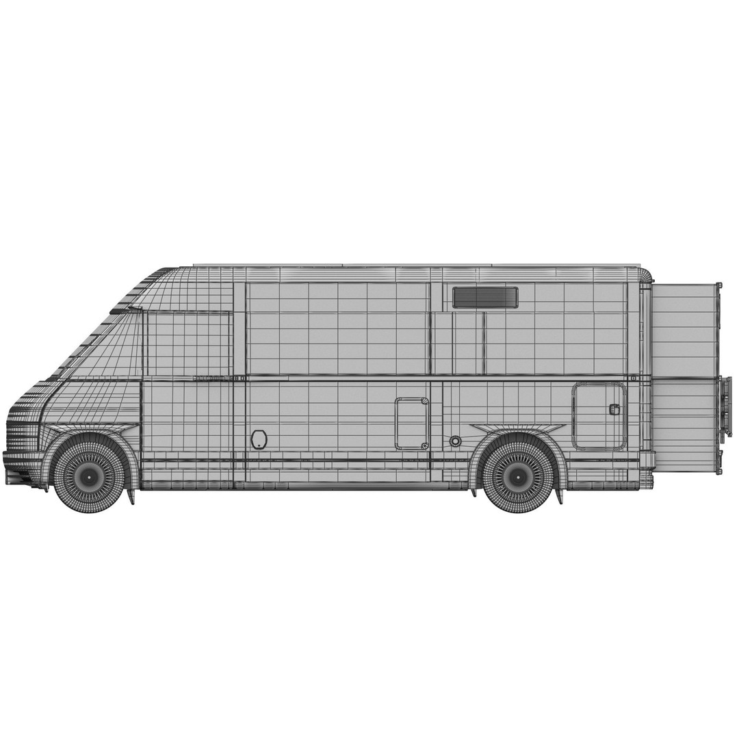 RV Prototype 3D Model – Modern Electric Minibus, FBX, Game Ready - View 21