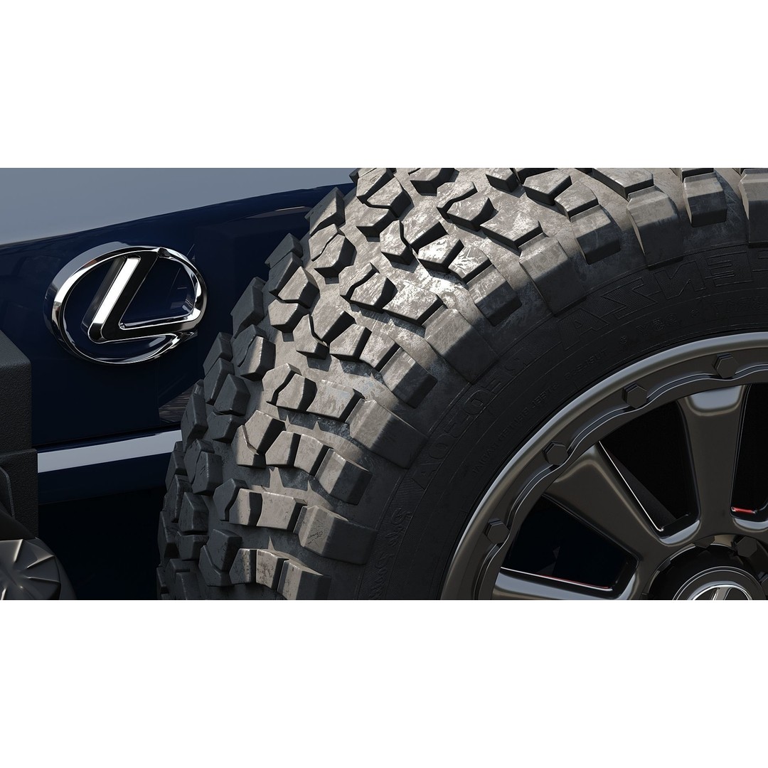 Lexus LX570 3D Model – Low Poly Game Asset, FBX, OBJ, Blender - View 10