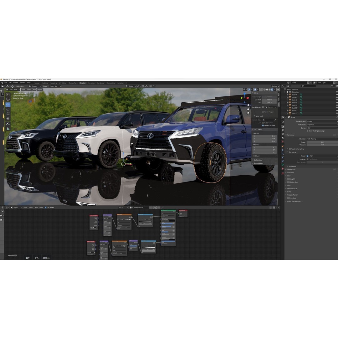 Lexus LX570 3D Model – Low Poly Game Asset, FBX, OBJ, Blender - View 11