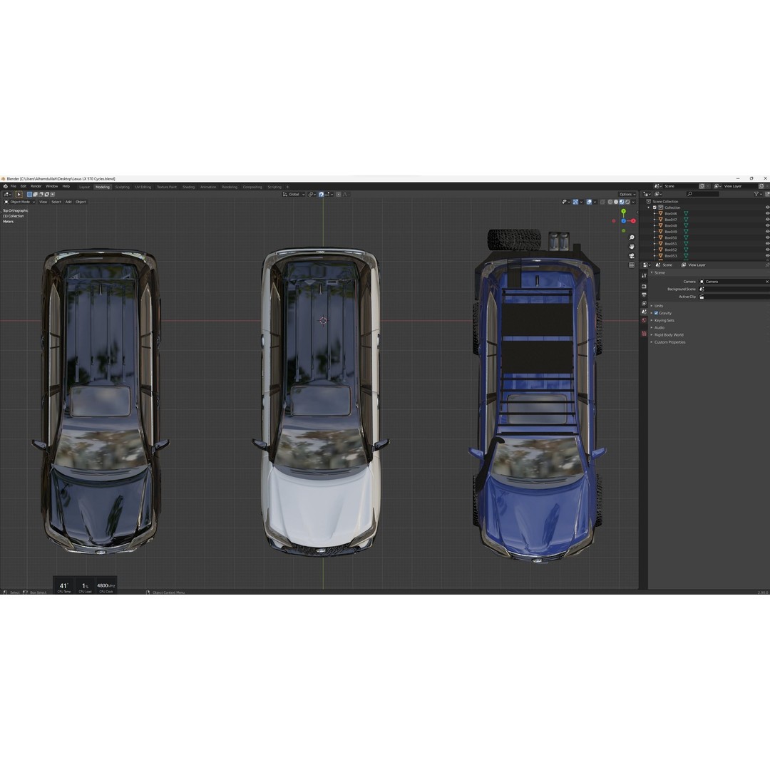 Lexus LX570 3D Model – Low Poly Game Asset, FBX, OBJ, Blender - View 12