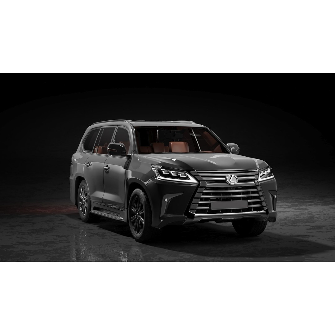 Lexus LX570 3D Model – Low Poly Game Asset, FBX, OBJ, Blender - View 6