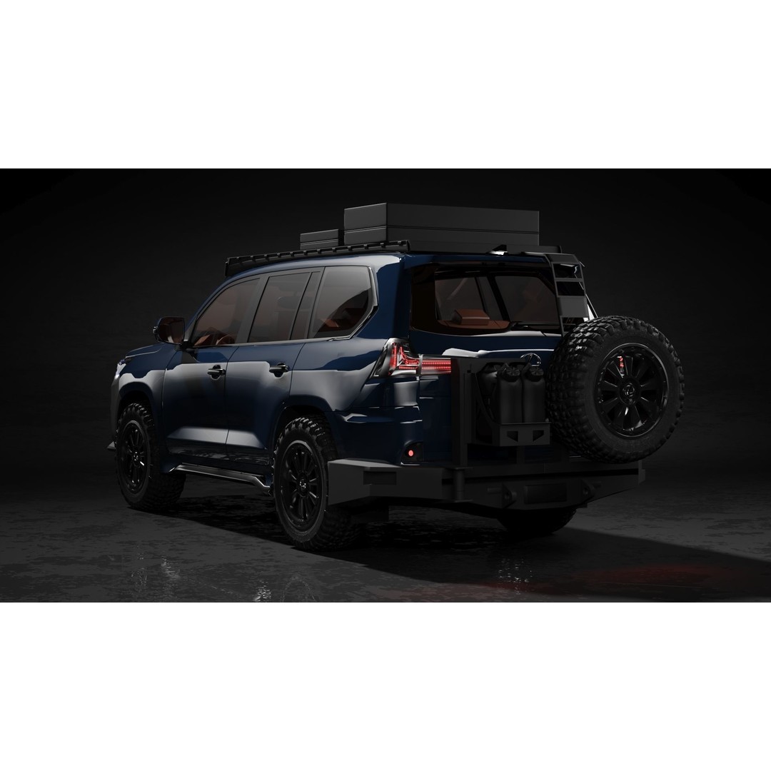 Lexus LX570 3D Model – Low Poly Game Asset, FBX, OBJ, Blender - View 7