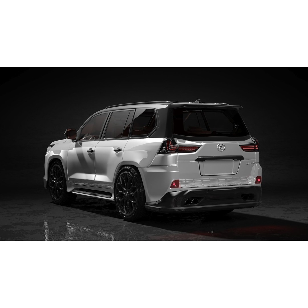 Lexus LX570 3D Model – Low Poly Game Asset, FBX, OBJ, Blender - View 8