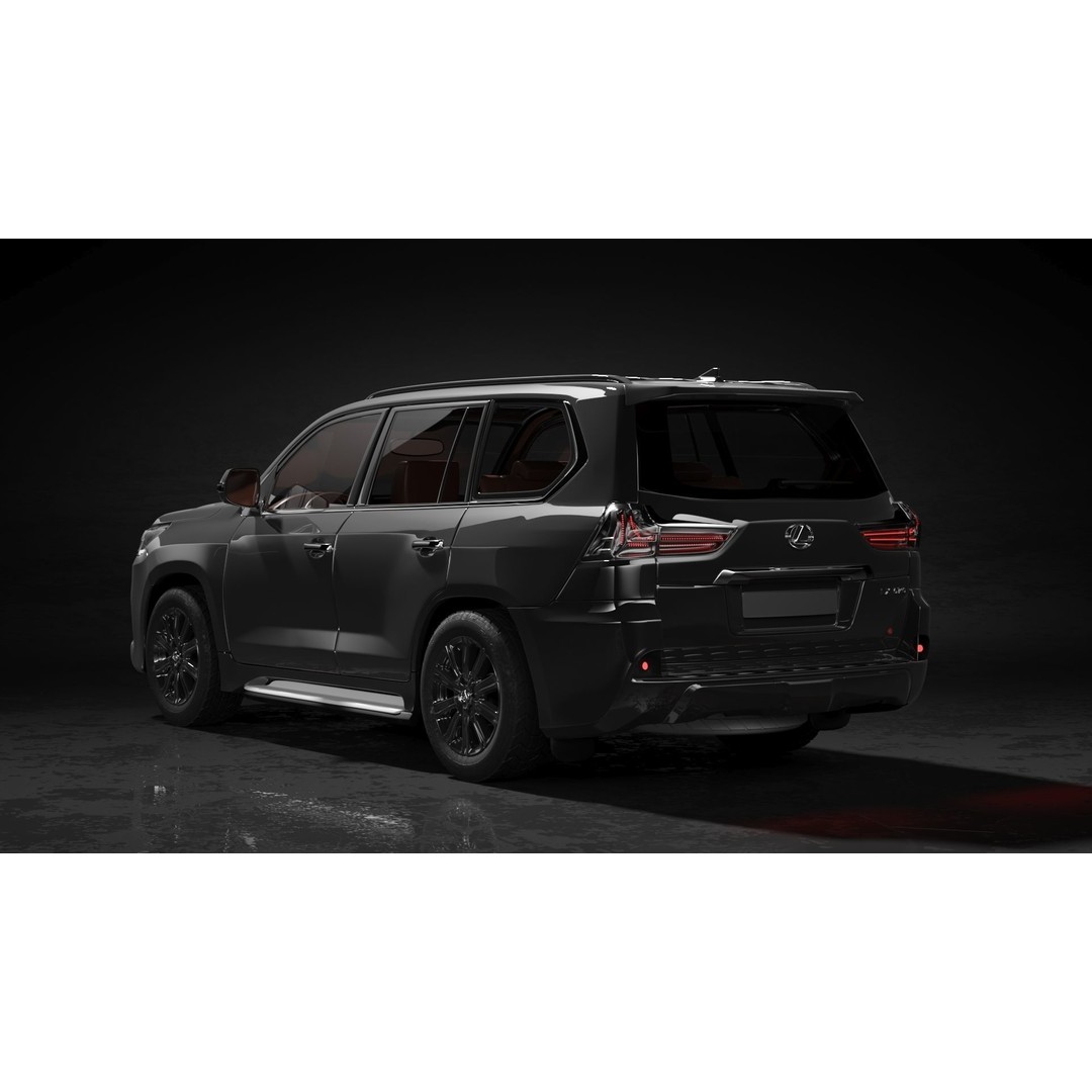Lexus LX570 3D Model – Low Poly Game Asset, FBX, OBJ, Blender - View 9