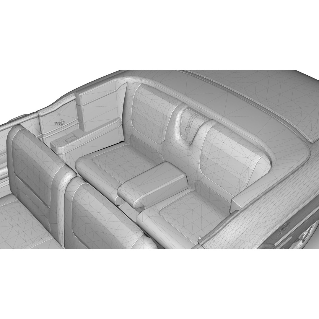 Chevrolet Impala Convertible 1958 3D Model – MidPoly Game Asset, Blender - View 28