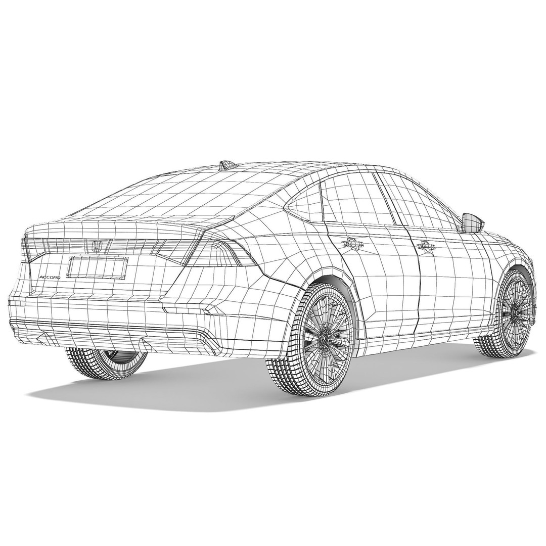 Honda Accord 2024 3D Model – High Poly Sedan Asset, FBX, OBJ
