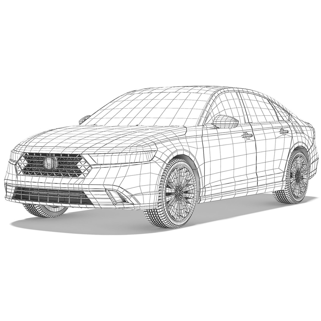 Honda Accord 2024 3D Model – High Poly Sedan Asset, FBX, OBJ - View 10