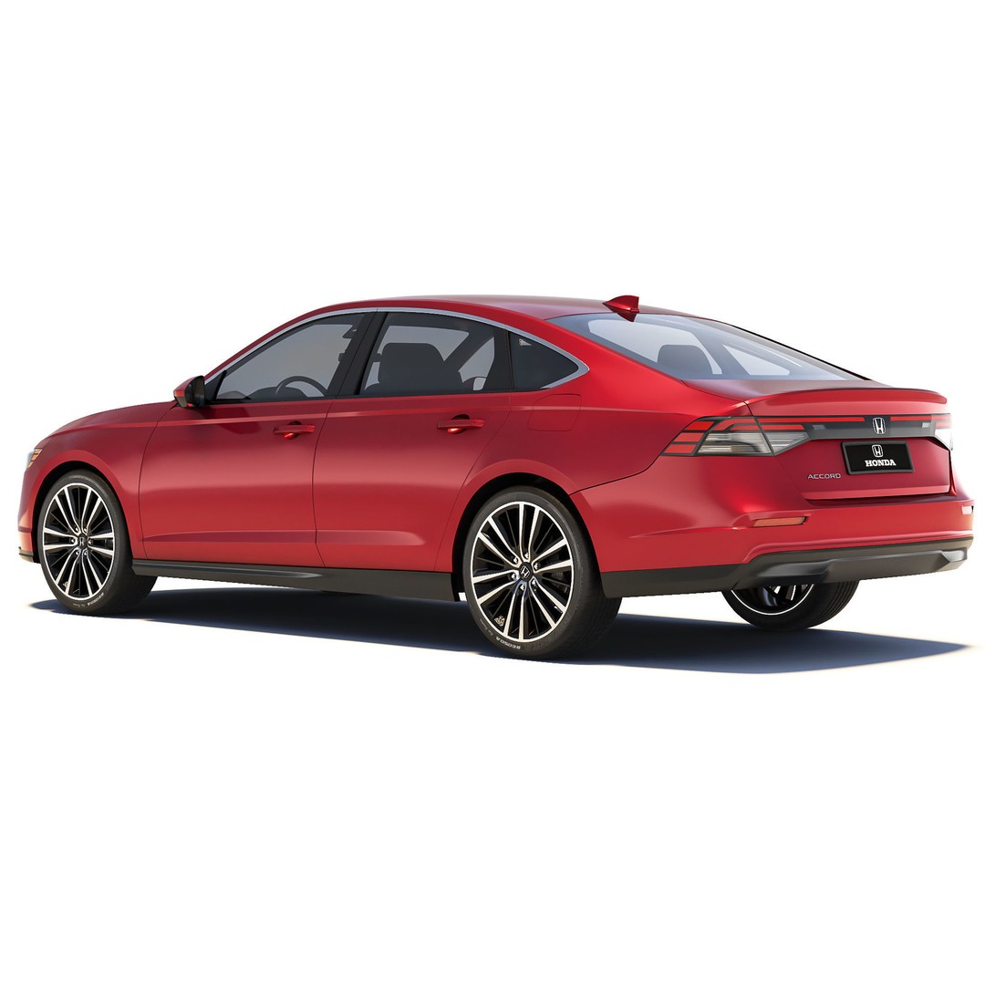 Honda Accord 2024 3D Model – High Poly Sedan Asset, FBX, OBJ - View 4
