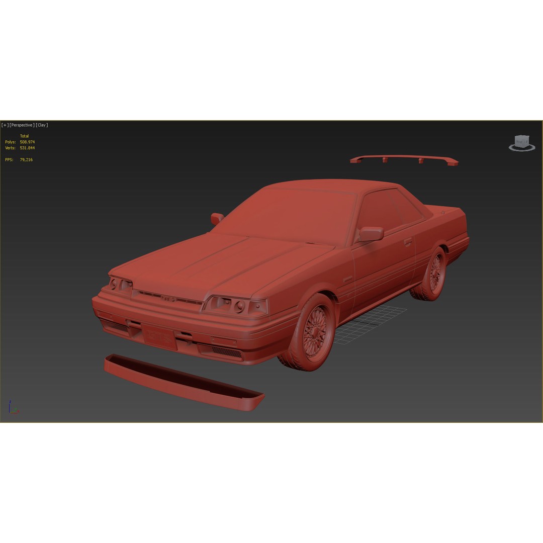 Nissan Skyline R31 GTS Nismo 3D Model – High Poly Game Asset, FBX, OBJ
