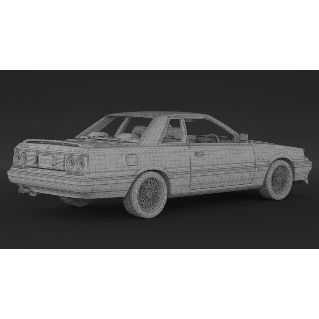 Nissan Skyline R31 GTS Nismo 3D Model – High Poly Game Asset, FBX, OBJ - View 10