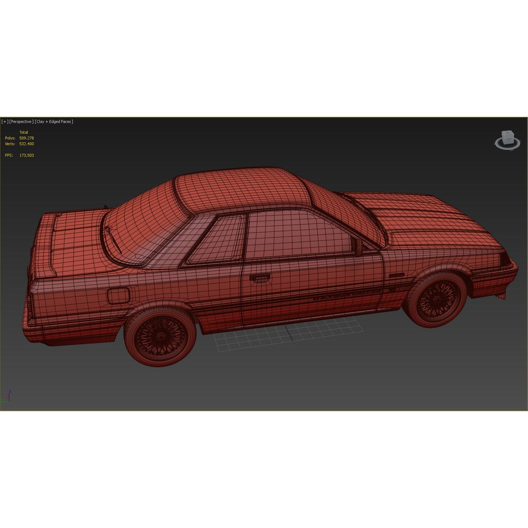Nissan Skyline R31 GTS Nismo 3D Model – High Poly Game Asset, FBX, OBJ - View 12