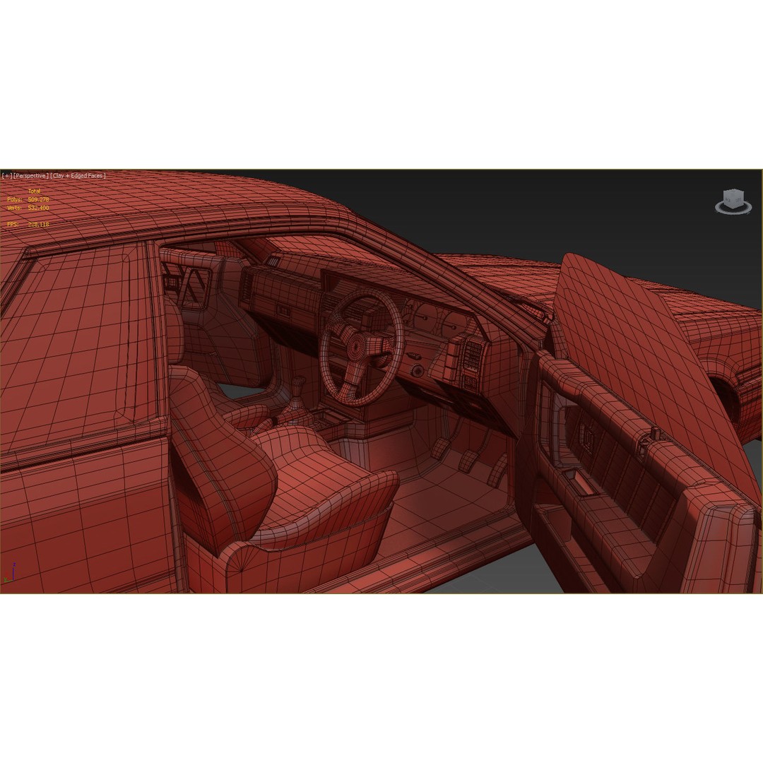 Nissan Skyline R31 GTS Nismo 3D Model – High Poly Game Asset, FBX, OBJ - View 13