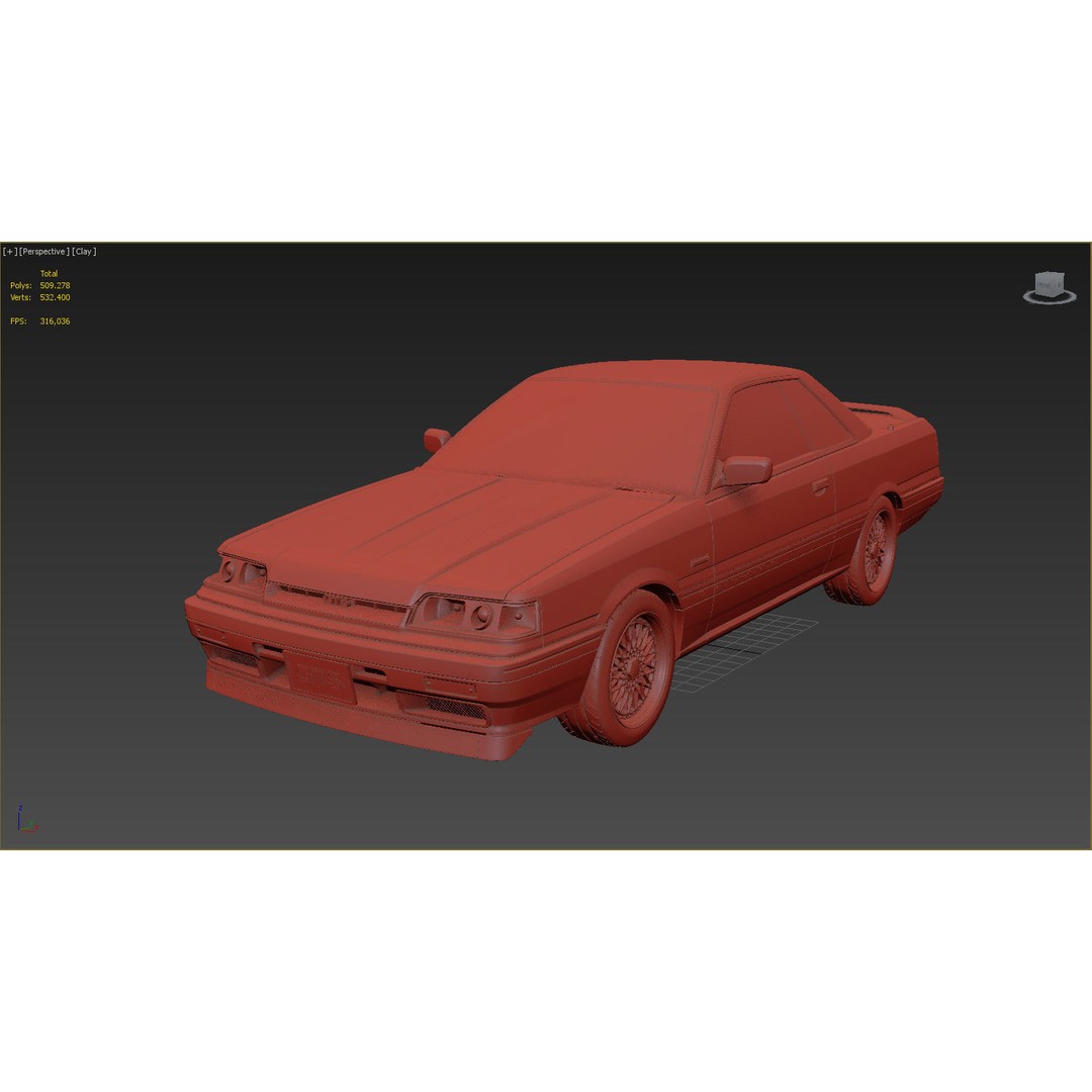 Nissan Skyline R31 GTS Nismo 3D Model – High Poly Game Asset, FBX, OBJ - View 14
