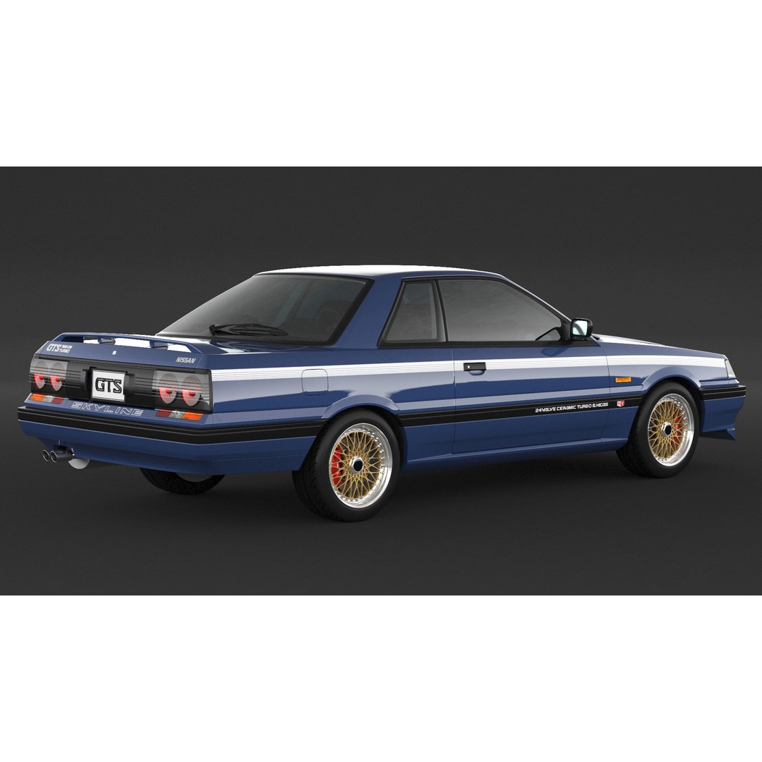 Nissan Skyline R31 GTS Nismo 3D Model – High Poly Game Asset, FBX, OBJ - View 3