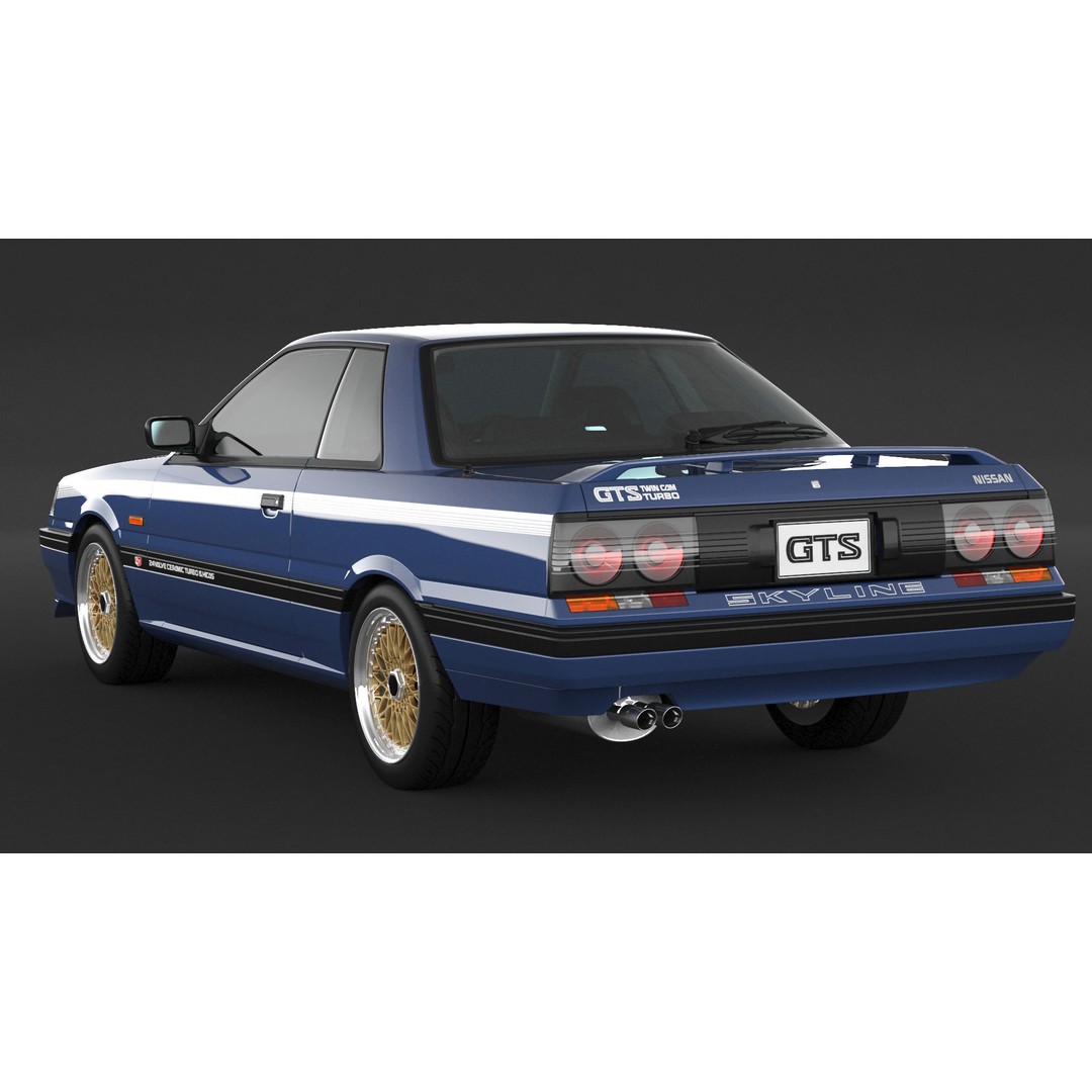 Nissan Skyline R31 GTS Nismo 3D Model – High Poly Game Asset, FBX, OBJ - View 5