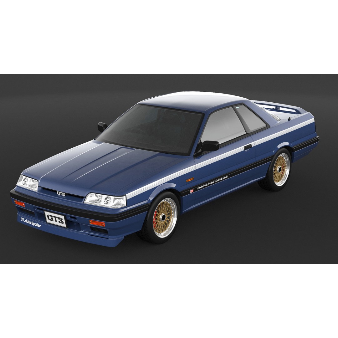 Nissan Skyline R31 GTS Nismo 3D Model – High Poly Game Asset, FBX, OBJ - View 7