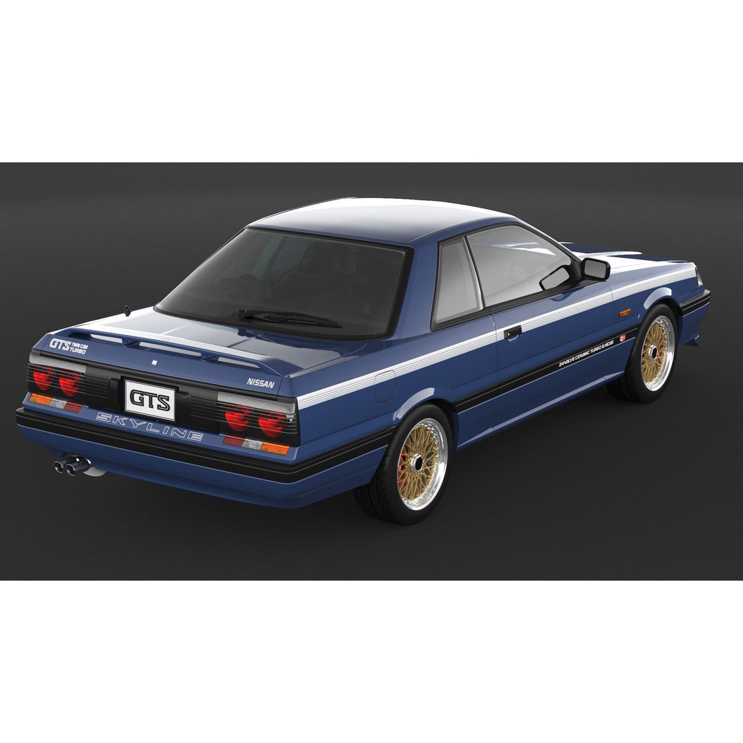 Nissan Skyline R31 GTS Nismo 3D Model – High Poly Game Asset, FBX, OBJ - View 8