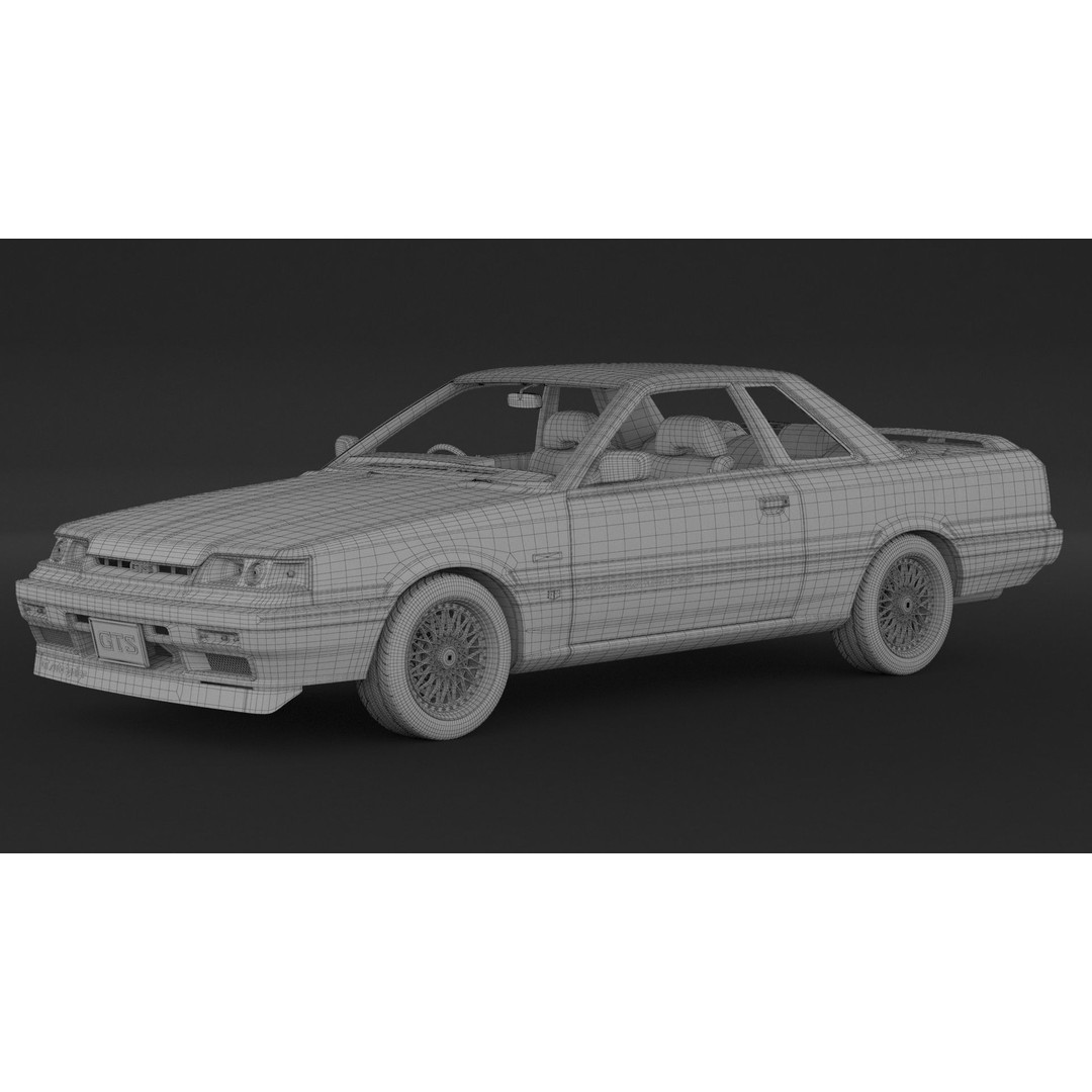 Nissan Skyline R31 GTS Nismo 3D Model – High Poly Game Asset, FBX, OBJ - View 9