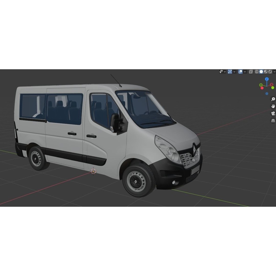 Renault Master 3D Model – High Poly Minivan, FBX, OBJ, Blender
