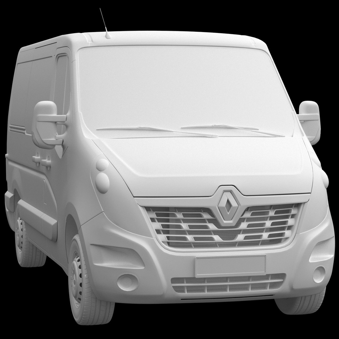 Renault Master 3D Model – High Poly Minivan, FBX, OBJ, Blender - View 14