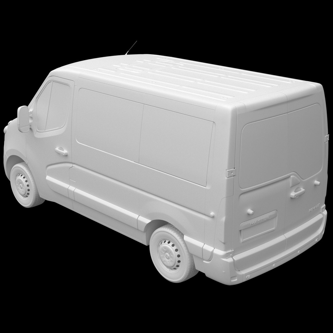 Renault Master 3D Model – High Poly Minivan, FBX, OBJ, Blender - View 15