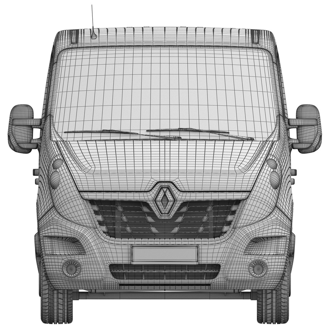 Renault Master 3D Model – High Poly Minivan, FBX, OBJ, Blender - View 18