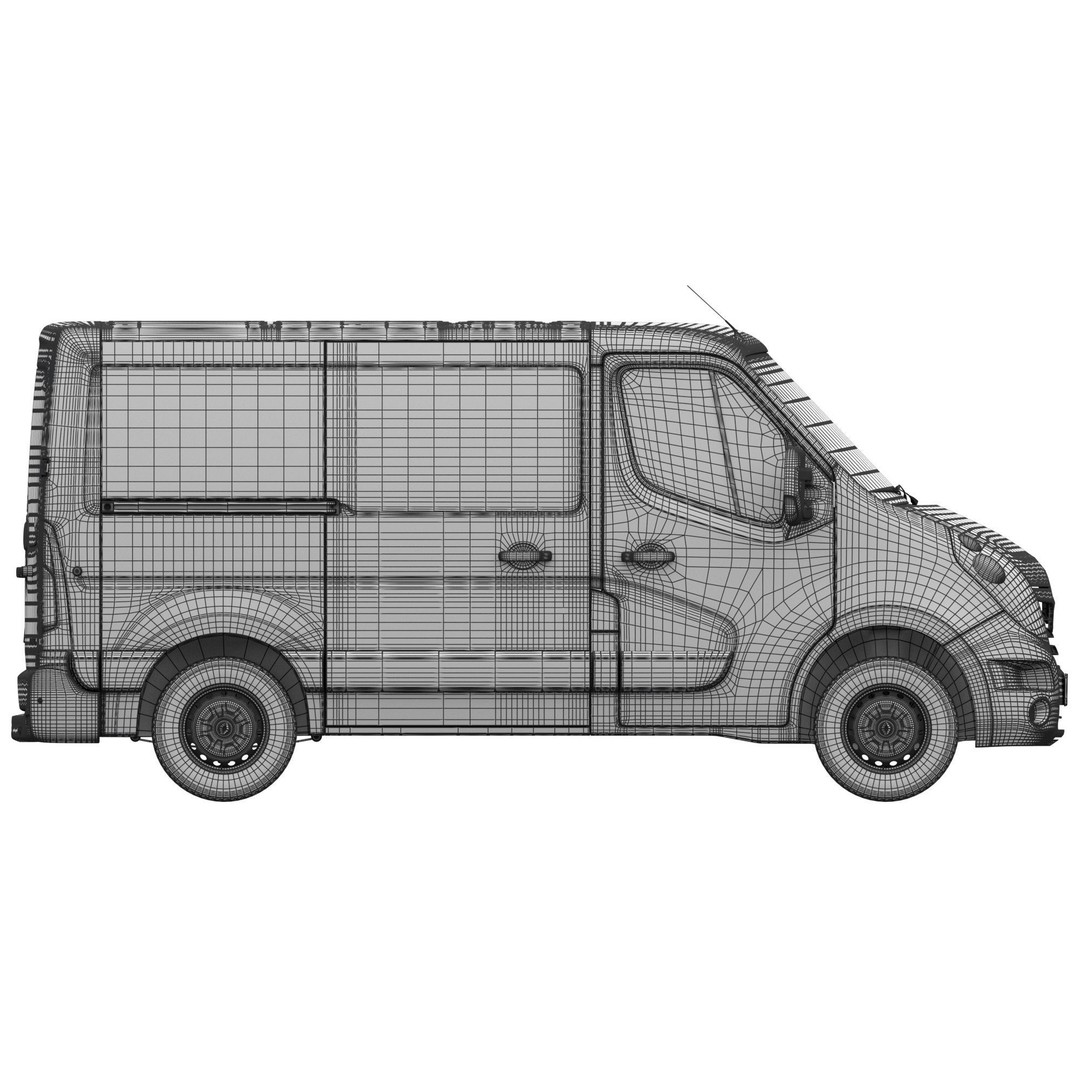 Renault Master 3D Model – High Poly Minivan, FBX, OBJ, Blender - View 20