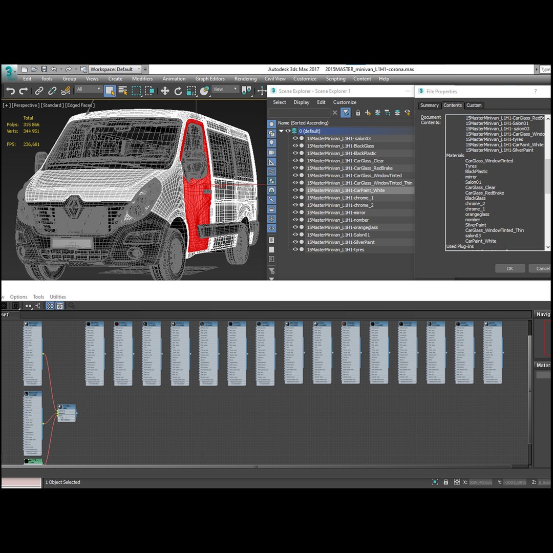 Renault Master 3D Model – High Poly Minivan, FBX, OBJ, Blender - View 23