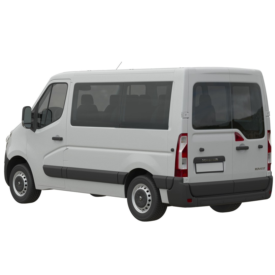 Renault Master 3D Model – High Poly Minivan, FBX, OBJ, Blender - View 4