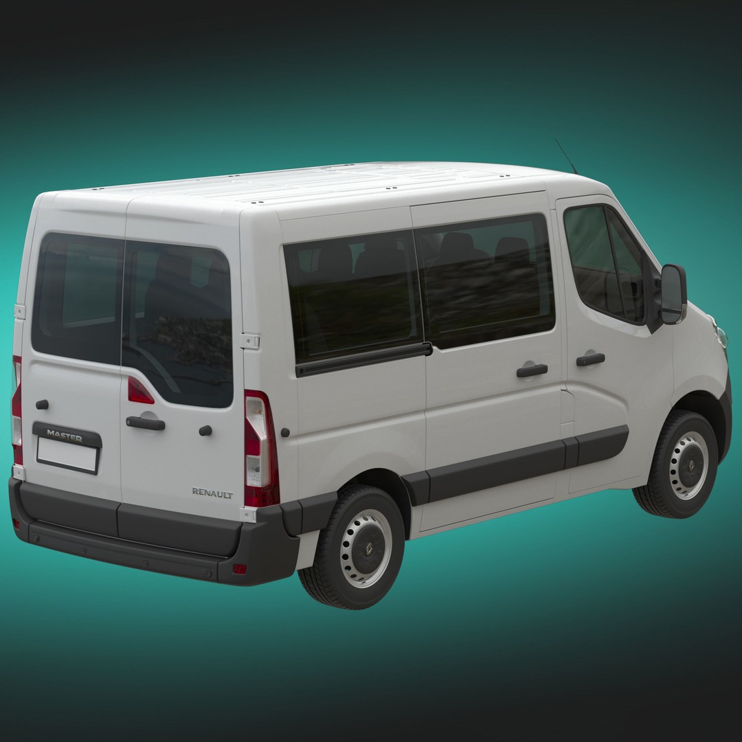 Renault Master 3D Model – High Poly Minivan, FBX, OBJ, Blender - View 6